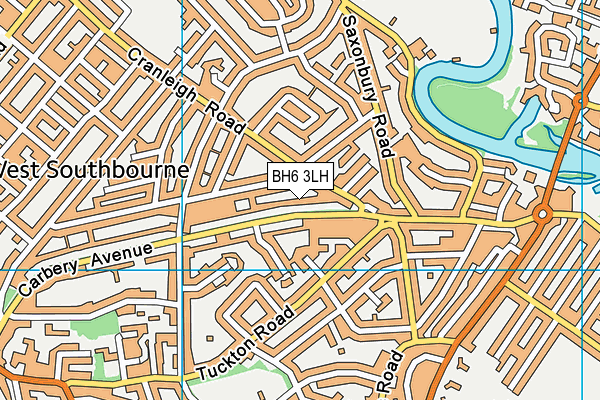 BH6 3LH map - OS VectorMap District (Ordnance Survey)