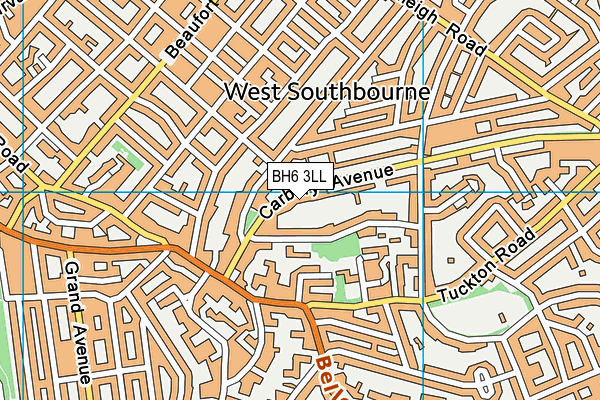 BH6 3LL map - OS VectorMap District (Ordnance Survey)