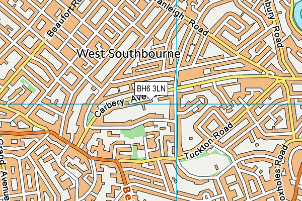 BH6 3LN map - OS VectorMap District (Ordnance Survey)