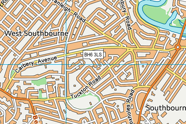 BH6 3LS map - OS VectorMap District (Ordnance Survey)