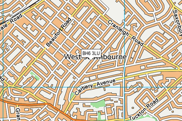 BH6 3LU map - OS VectorMap District (Ordnance Survey)