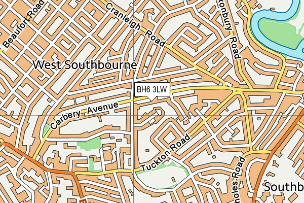 BH6 3LW map - OS VectorMap District (Ordnance Survey)