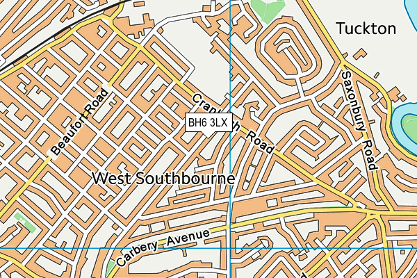 BH6 3LX map - OS VectorMap District (Ordnance Survey)
