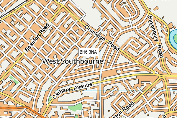 BH6 3NA map - OS VectorMap District (Ordnance Survey)