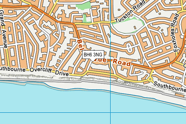 BH6 3NG map - OS VectorMap District (Ordnance Survey)