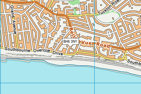 BH6 3NY map - OS VectorMap District (Ordnance Survey)