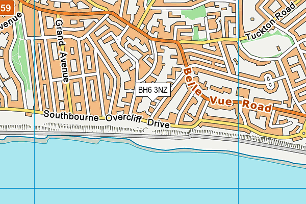 BH6 3NZ map - OS VectorMap District (Ordnance Survey)