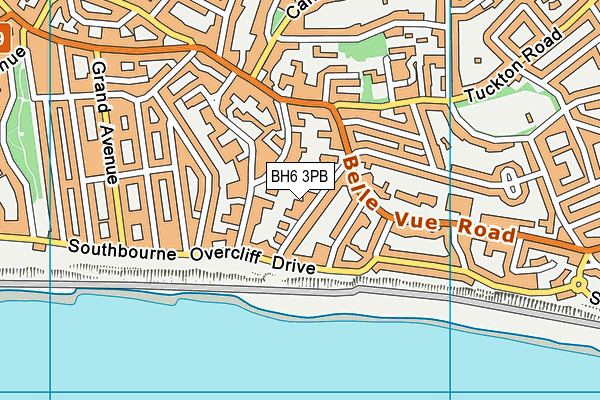 BH6 3PB map - OS VectorMap District (Ordnance Survey)