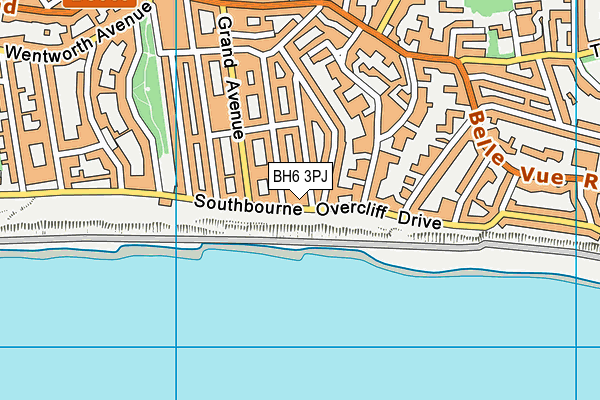 BH6 3PJ map - OS VectorMap District (Ordnance Survey)