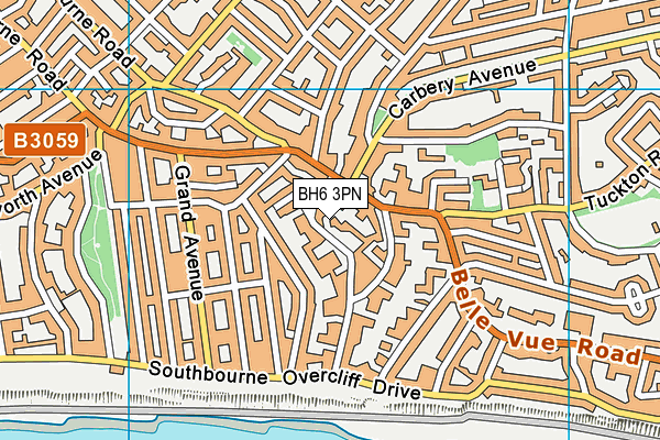 BH6 3PN map - OS VectorMap District (Ordnance Survey)