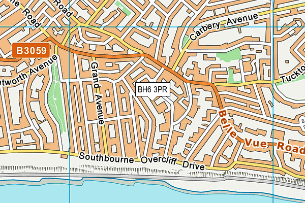 BH6 3PR map - OS VectorMap District (Ordnance Survey)