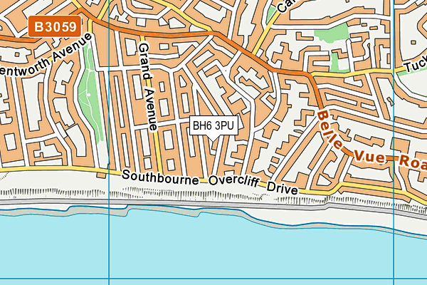 BH6 3PU map - OS VectorMap District (Ordnance Survey)