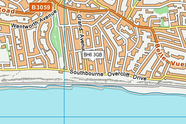 BH6 3QB map - OS VectorMap District (Ordnance Survey)