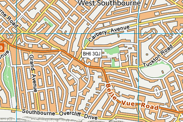 BH6 3QJ map - OS VectorMap District (Ordnance Survey)