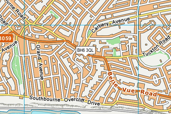 BH6 3QL map - OS VectorMap District (Ordnance Survey)