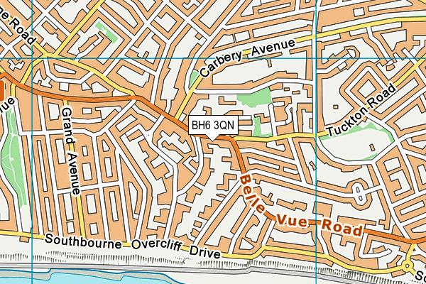 BH6 3QN map - OS VectorMap District (Ordnance Survey)