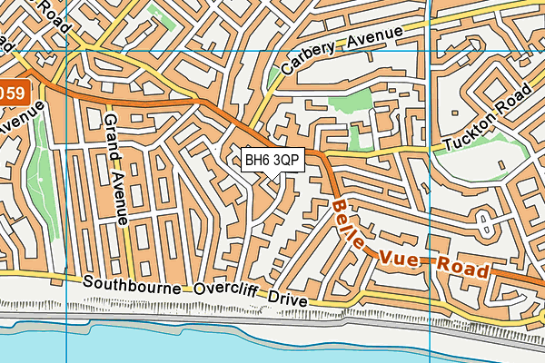 BH6 3QP map - OS VectorMap District (Ordnance Survey)