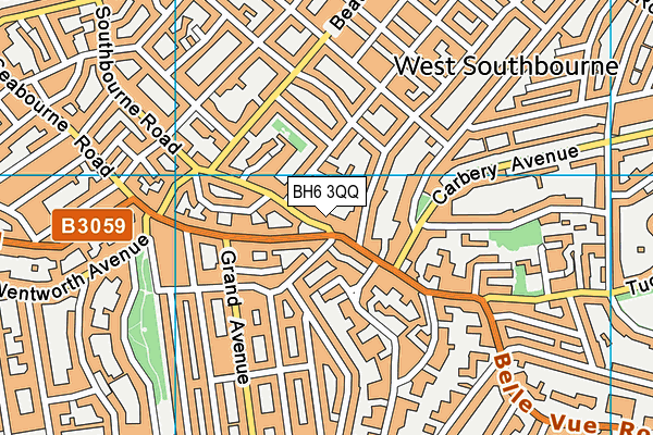 BH6 3QQ map - OS VectorMap District (Ordnance Survey)