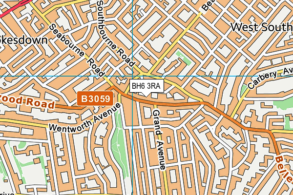 BH6 3RA map - OS VectorMap District (Ordnance Survey)