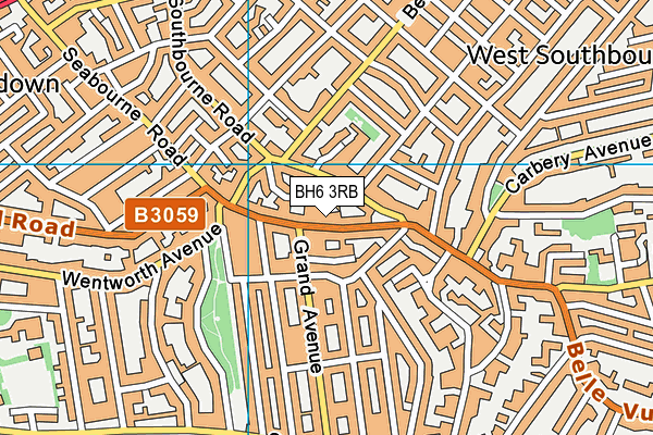 BH6 3RB map - OS VectorMap District (Ordnance Survey)
