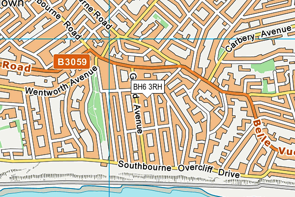BH6 3RH map - OS VectorMap District (Ordnance Survey)