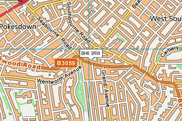 BH6 3RW map - OS VectorMap District (Ordnance Survey)