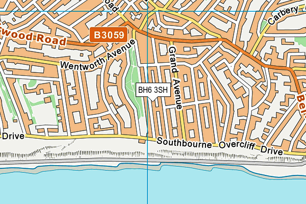 BH6 3SH map - OS VectorMap District (Ordnance Survey)