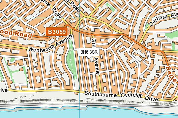 BH6 3SR map - OS VectorMap District (Ordnance Survey)