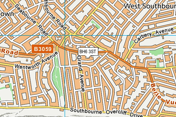 BH6 3ST map - OS VectorMap District (Ordnance Survey)