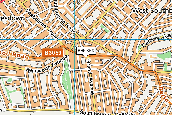 BH6 3SX map - OS VectorMap District (Ordnance Survey)