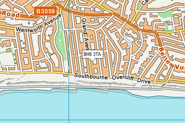 BH6 3TA map - OS VectorMap District (Ordnance Survey)