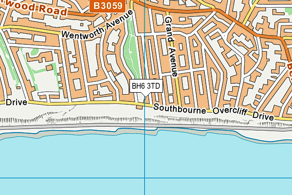 BH6 3TD map - OS VectorMap District (Ordnance Survey)