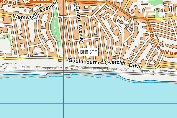 BH6 3TF map - OS VectorMap District (Ordnance Survey)