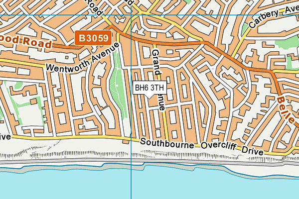 BH6 3TH map - OS VectorMap District (Ordnance Survey)