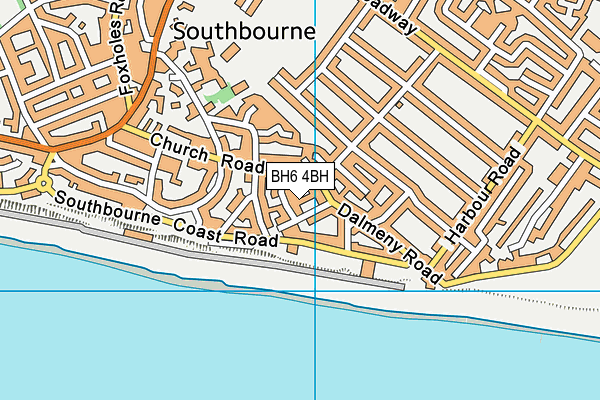 BH6 4BH map - OS VectorMap District (Ordnance Survey)