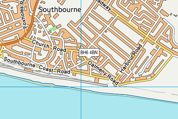 BH6 4BN map - OS VectorMap District (Ordnance Survey)