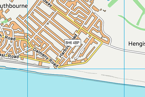 BH6 4BP map - OS VectorMap District (Ordnance Survey)