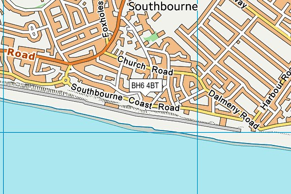 BH6 4BT map - OS VectorMap District (Ordnance Survey)