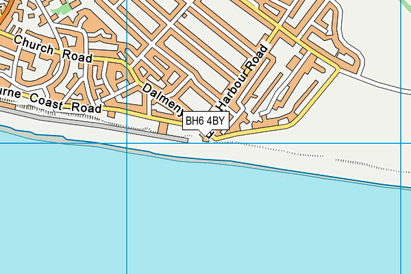 BH6 4BY map - OS VectorMap District (Ordnance Survey)