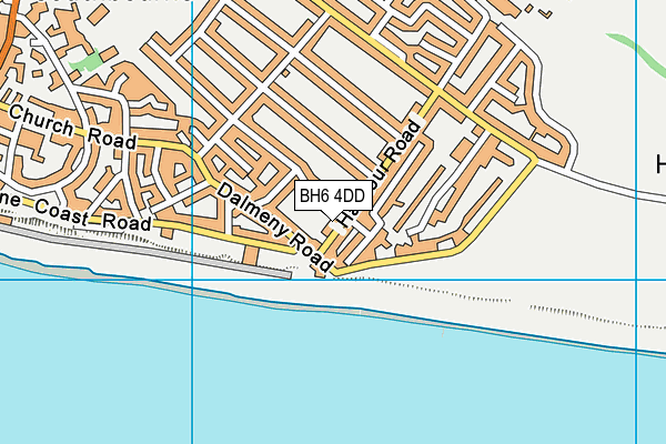 BH6 4DD map - OS VectorMap District (Ordnance Survey)