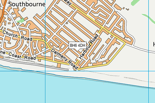 BH6 4DH map - OS VectorMap District (Ordnance Survey)