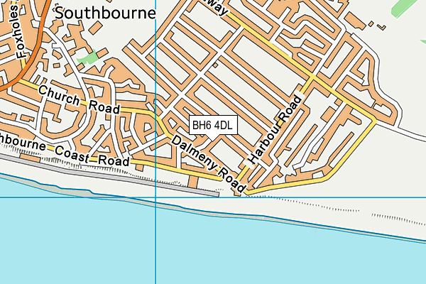 BH6 4DL map - OS VectorMap District (Ordnance Survey)