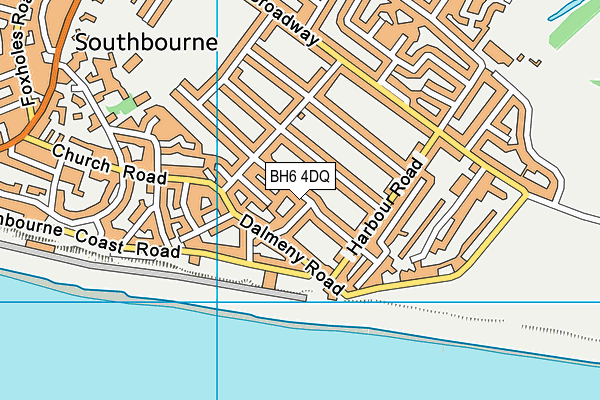 BH6 4DQ map - OS VectorMap District (Ordnance Survey)