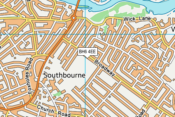 BH6 4EE map - OS VectorMap District (Ordnance Survey)