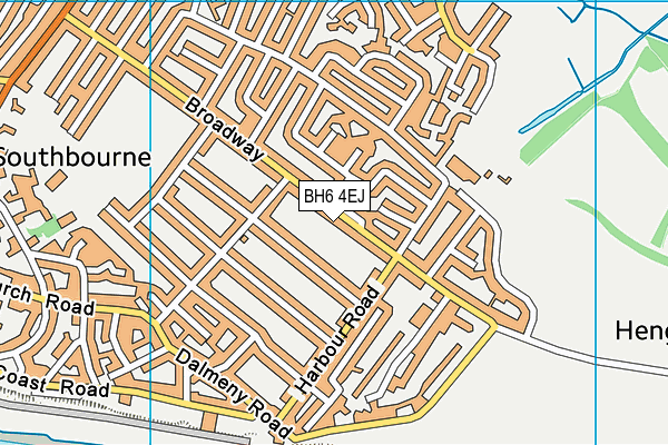 BH6 4EJ map - OS VectorMap District (Ordnance Survey)
