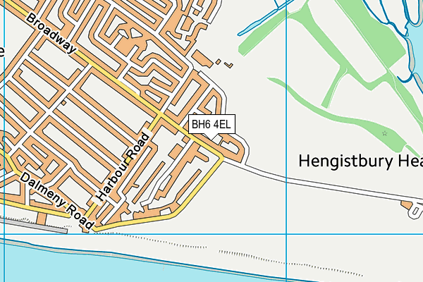 BH6 4EL map - OS VectorMap District (Ordnance Survey)