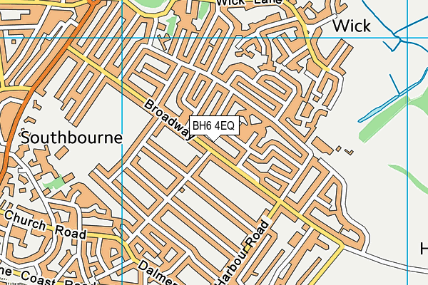 BH6 4EQ map - OS VectorMap District (Ordnance Survey)