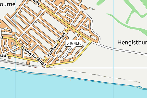 BH6 4ER map - OS VectorMap District (Ordnance Survey)