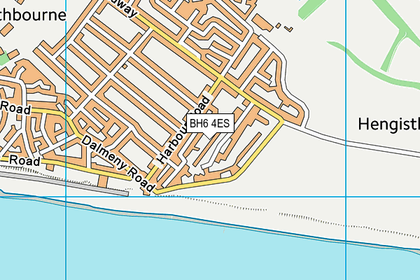 BH6 4ES map - OS VectorMap District (Ordnance Survey)