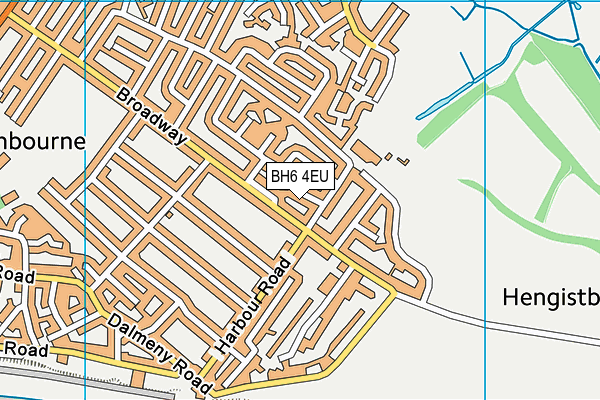 BH6 4EU map - OS VectorMap District (Ordnance Survey)